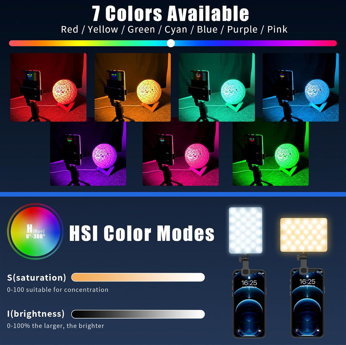 Limited Edition Multicolored Glow Selfie Light